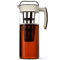 Komax Large Cold Brew Coffee Maker 2 quart (8 Cups) Tritan Pitcher - With Stainless Steel Mesh Infuser - Air Tight Seal, Space Saving Square Design For Concentrated Hot or Cold Beverages