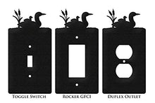 Load image into Gallery viewer, SWEN Products Loon Wall Plate Cover (Quad Switch, Black)

