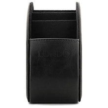 Load image into Gallery viewer, Londo Remote Control Holder with 5 Pockets - Store DVD, Blu-Ray, TV, Roku or Apple TV Remotes - PU Leather with Suede Lining - Slim, Compact Living or Bedroom Storage
