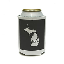 Load image into Gallery viewer, Michigan MI Home State Can Cooler Drink Insulated Holder - Solid Dark Grey Gray
