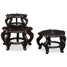 Load image into Gallery viewer, ChinaFurnitureOnline 9.5 Inch Dark Brown Chinese Wooden Planter Stand
