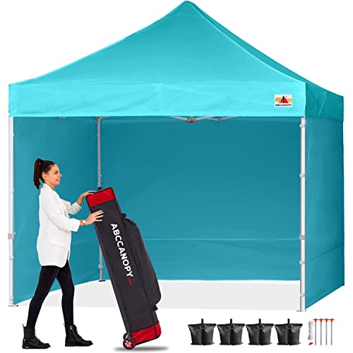 ABCCANOPY Ez Pop Up Canopy Tent with Sidewalls Commercial -Series, Sky Blue