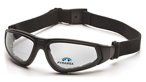 Pyramex XSG Reader Safety Glasses, Black Frame/Clear Anti-Fog + 1.5 Lens