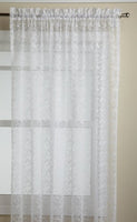 LORRAINE HOME FASHIONS Priscilla 60-inch x 63-inch Tailored Panel, White