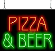 Load image into Gallery viewer, Pizza &amp; Beer Neon Sign
