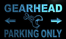 Load image into Gallery viewer, Gear Head Parking Only LED Sign Neon Light Sign Display m335-b(c)
