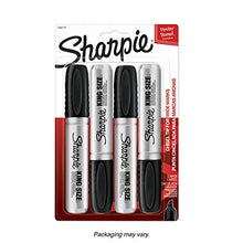 Load image into Gallery viewer, Sharpie 15661PP  King Size Permanent Marker, Chisel Tip, Black, 4-Count
