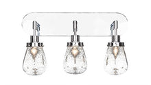 Load image into Gallery viewer, Toltec Lighting Meridian 3 Light Bath Bar with 5&quot; Bubble Glass, Chrome
