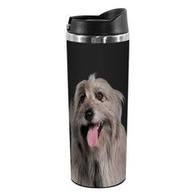Load image into Gallery viewer, Tree-Free Greetings TT42108 I Heart Pyrenean Shepherds 18-8 Double Wall Stainless Artful Tumbler, 14-Ounce, Grey
