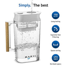 Load image into Gallery viewer, Nakii Water Filter Pitcher - Long Lasting (150 Gallons) | Supreme Fast Filtration and Purification Technology | Removes Chlorine, Metals &amp; Sediments for Clean Tasting Drinking Water | WQA Certified

