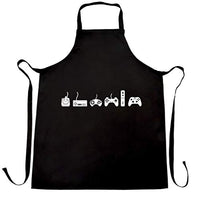 Gaming Chef's Apron Evolution Of A Video Game Controller Gift Idea For Nerds Black One Size
