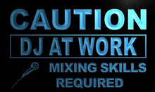 Load image into Gallery viewer, Caution DJ at Work LED Sign Neon Light Sign Display m551-b(c)
