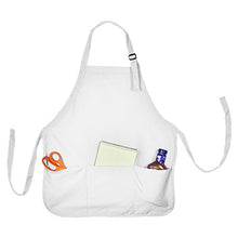 Load image into Gallery viewer, DALIX Apron Commercial Restaurant Home Bib Spun Poly Cotton Kitchen Aprons (3 Pockets) in White 2 Pack
