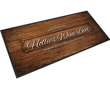 Load image into Gallery viewer, Artylicious Personalised Wood Effect Wine bar Pub mat Runner Counter mat
