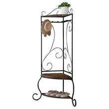 Load image into Gallery viewer, Pilaster Designs Clover Transitional Metal Coat and Hat Rack in Pewter
