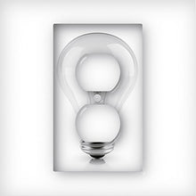 Load image into Gallery viewer, Lightbulb - Decor Double Switch Plate Cover Metal
