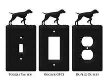 Load image into Gallery viewer, SWEN Products Vizsla Metal Wall Plate Cover (Single Switch, Black)
