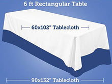 Load image into Gallery viewer, BROWARD LINENS Tablecloth Polyester Rectangular Restaurant Line 90x132 Silver
