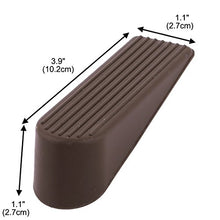 Load image into Gallery viewer, uxcell Rubber Home Office Anti-Slip Wedge Door Stopper Doorstops Protector 4pcs Coffee Color
