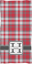 Load image into Gallery viewer, YouCustomizeIt Red &amp; Gray Plaid Bath Towel (Personalized)
