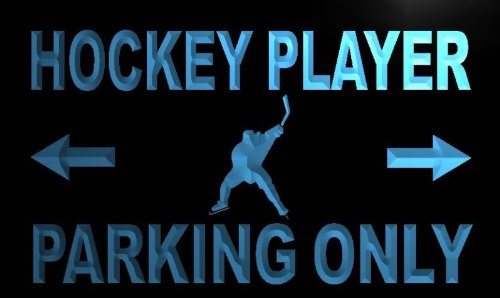 Hockey Player Parking Only LED Sign Neon Light Sign Display m364-b(c)