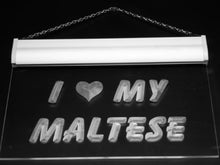 Load image into Gallery viewer, I Love My Maltese Dog Pet LED Sign Neon Light Sign Display s056-b(c)
