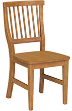 Load image into Gallery viewer, Home Styles Arts and Crafts Cottage Oak Dining Chair with Open Slat Back, Curved Design, and Hardwood Solids Construction
