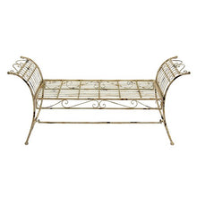 Load image into Gallery viewer, Oriental Furniture Rustic Garden Bench - Distressed White
