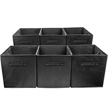 Load image into Gallery viewer, Sorbus Foldable Storage Cube Basket Bin (6 Pack, Black)
