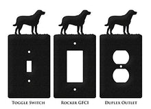Load image into Gallery viewer, SWEN Products Chesapeake Metal Wall Plate Cover (Single Switch, Black)
