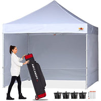 ABCCANOPY Ez Pop Up Canopy Tent with Sidewalls Commercial -Series, White