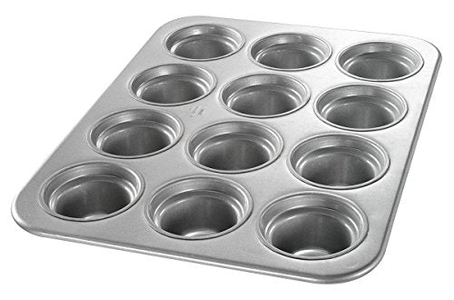Chicago Metallic Glazed Aluminum Large-Crown 12 Cup Muffin Pan