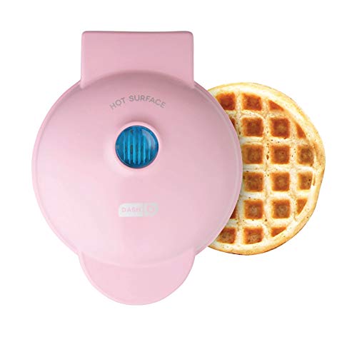 DASH Mini Maker: The Mini Waffle Maker Machine for Individual Waffles, Paninis, Hash browns, & other on the go Breakfast, Lunch, or Snacks - Pink (DMW001PK)