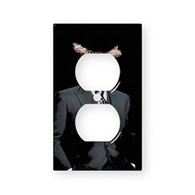 Load image into Gallery viewer, Dapper Owl Suit - Decor Single Switch Plate Cover Metal
