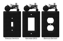 Load image into Gallery viewer, SWEN Products Tractor JD Wall Plate Cover (Single Outlet, Black)

