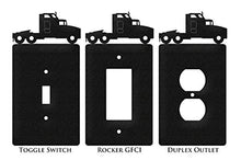 Load image into Gallery viewer, SWEN Products Semi Truck Wall Plate Cover (Double Switch, Black)
