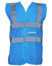 Load image into Gallery viewer, Visitor, Printed Hi-Vis Vest Waistcoat - Royal Blue/White 2XL
