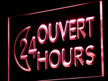 Load image into Gallery viewer, Ouvert 24 Hours Shop Cafe Food LED Sign Neon Light Sign Display j182-b(c)
