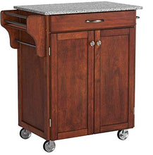 Load image into Gallery viewer, Create-a-Cart Cherry 2 Door Cabinet Kitchen Cart with Salt and Pepper Granite Top by Home Styles
