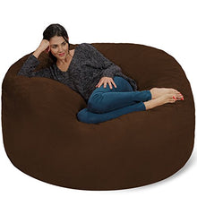 Load image into Gallery viewer, Chill Sack Bean Bag Chair: Giant 5&#39; Memory Foam Furniture Bean Bag - Big Sofa with Soft Micro Fiber Cover - Chocolate
