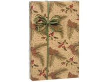 Load image into Gallery viewer, PINE ON KRAFT Gift Wrap 24&quot;x833&#39;Gift Wrap Full Ream Roll (1 unit, 1 pack per unit.)
