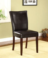 Furniture of America Leathrette Parson Chair, Set of 2