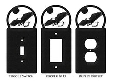 Load image into Gallery viewer, SWEN Products Eagle Wall Plate Cover (Double Rocker, Black)
