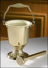 Load image into Gallery viewer, Religious Supply Embossed Holy Water Pot with Sprinkler Set
