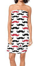 Load image into Gallery viewer, YouCustomizeIt Mustache Print Spa/Bath Wrap (Personalized)
