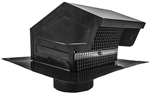 Builder's Best 012635 Galvanized Steel Roof Vent Cap with Removable Screen & Damper, 4