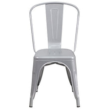 Load image into Gallery viewer, Flash Furniture 4 Pk. Silver Metal Indoor-Outdoor Stackable Chair
