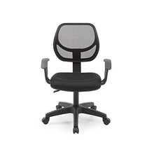 Load image into Gallery viewer, Hodedah Mesh, Mid-Back, Adjustable Height, Swiveling Task Chair with Padded Seat in Black
