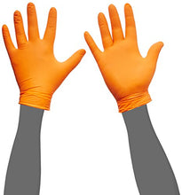 Load image into Gallery viewer, KBS Coatings OR-L Orange Large Lightning Nitrile Gloves, (Pack of 100)
