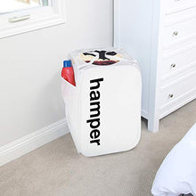 Load image into Gallery viewer, Smart Design King Size Pop Up Laundry Hamper with Side Pocket and Handles - Collapsible Design - Holds 3 Loads - for Clothes and Laundry - Home Organization - 18 x 24 Inch - White
